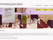 Tablet Screenshot of hotel-lekker.com